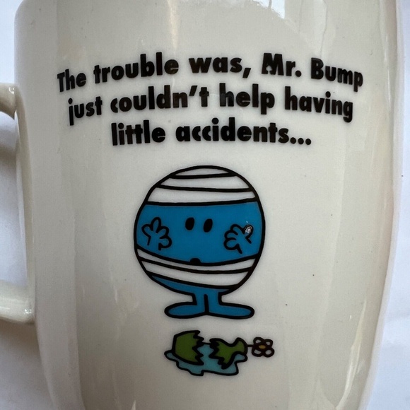 Mr Bump Mug Mr. Men Little Miss Blue Cream Sanrio 2013 Roger Hargreave - Picture 3 of 9